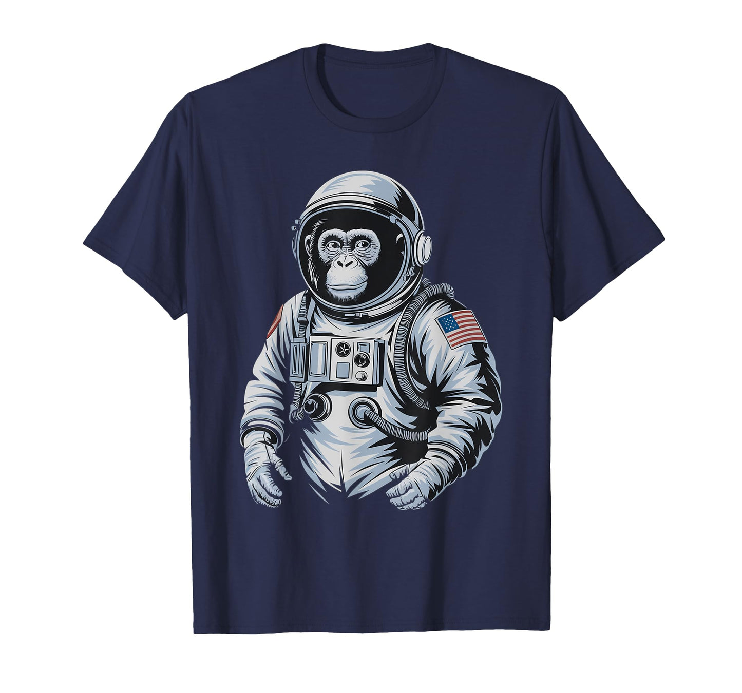 Vintage Space Astronaut Monkey Graphic T-Shirt