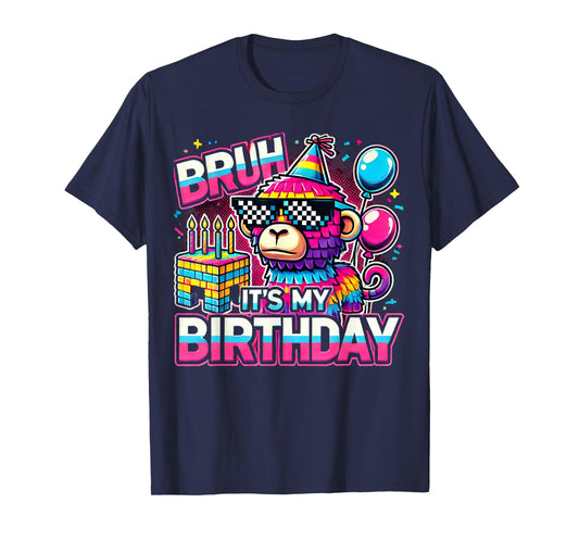 Bruh Its My Birthday Monkey Gorilla Boy Family Party Bday T-Shirt