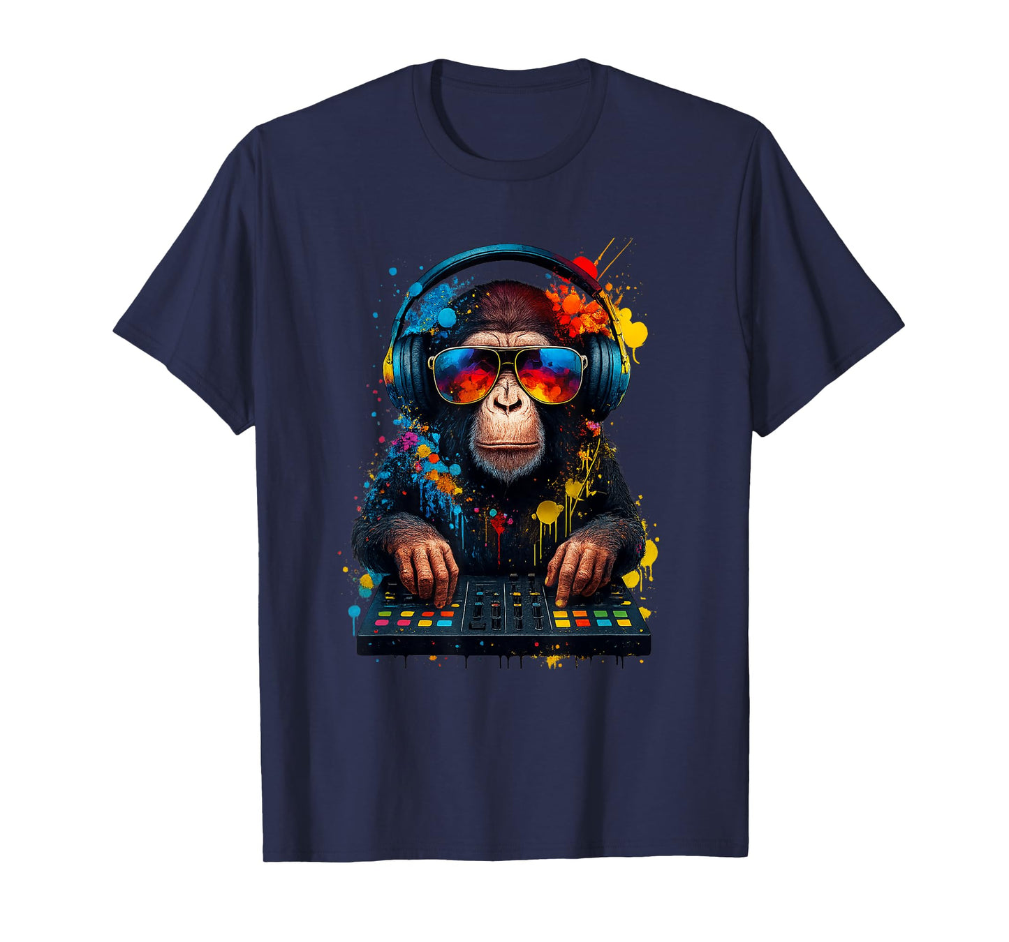 Cool Monkey With Sunglasses DJ Rave T-Shirt