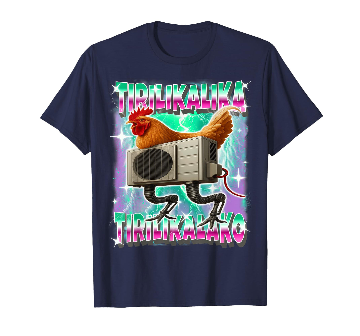 Tirilikalika-Tirilikalako Italian-Brainrot Chicken Aircon T-Shirt