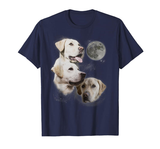 Howling at the Moon Shirt - Funny Yellow Labrador Retriever T-Shirt