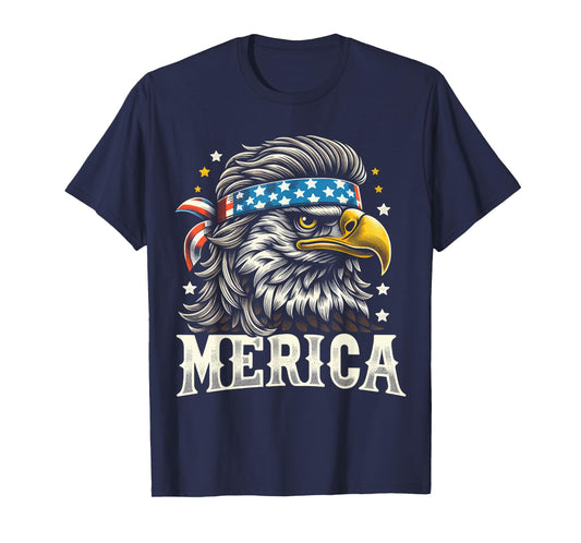 4th of July Patriotic Funny Eagle July 4th USA Merica T-Shirt for Women Kids Men