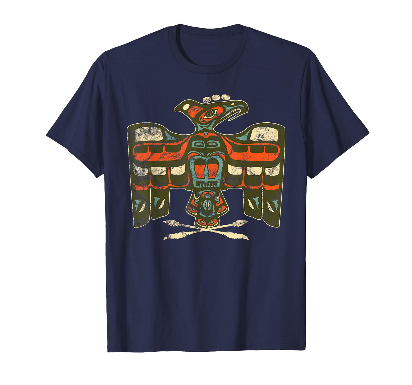 vintage Native American Indian Totem Bird Art T-Shirt