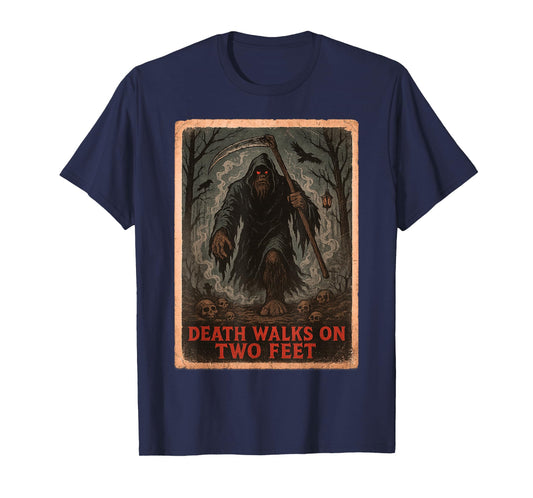 Grim Reaper Bigfoot - Funny Halloween Sasquatch Poster T-Shirt