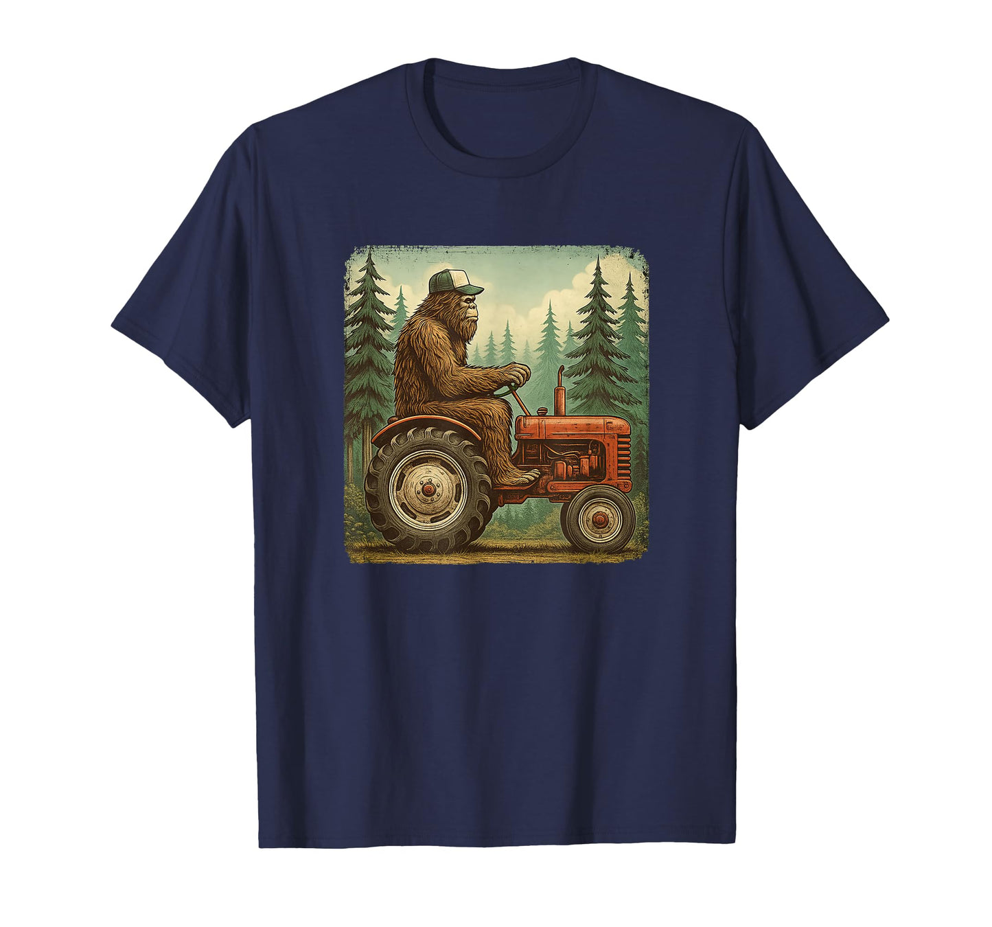 Funny Farmer Design Men Tractor Rancher Farm Dad Distressed T-Shirt