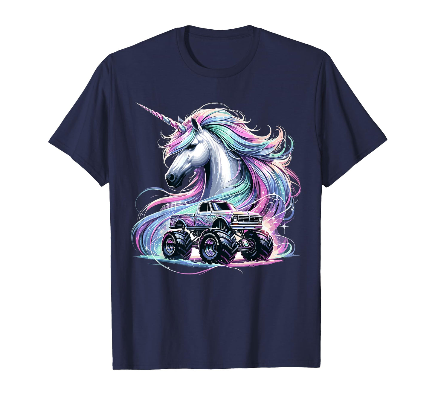 Monster Truck Unicorn Birthday Party Monster Truck T-Shirt