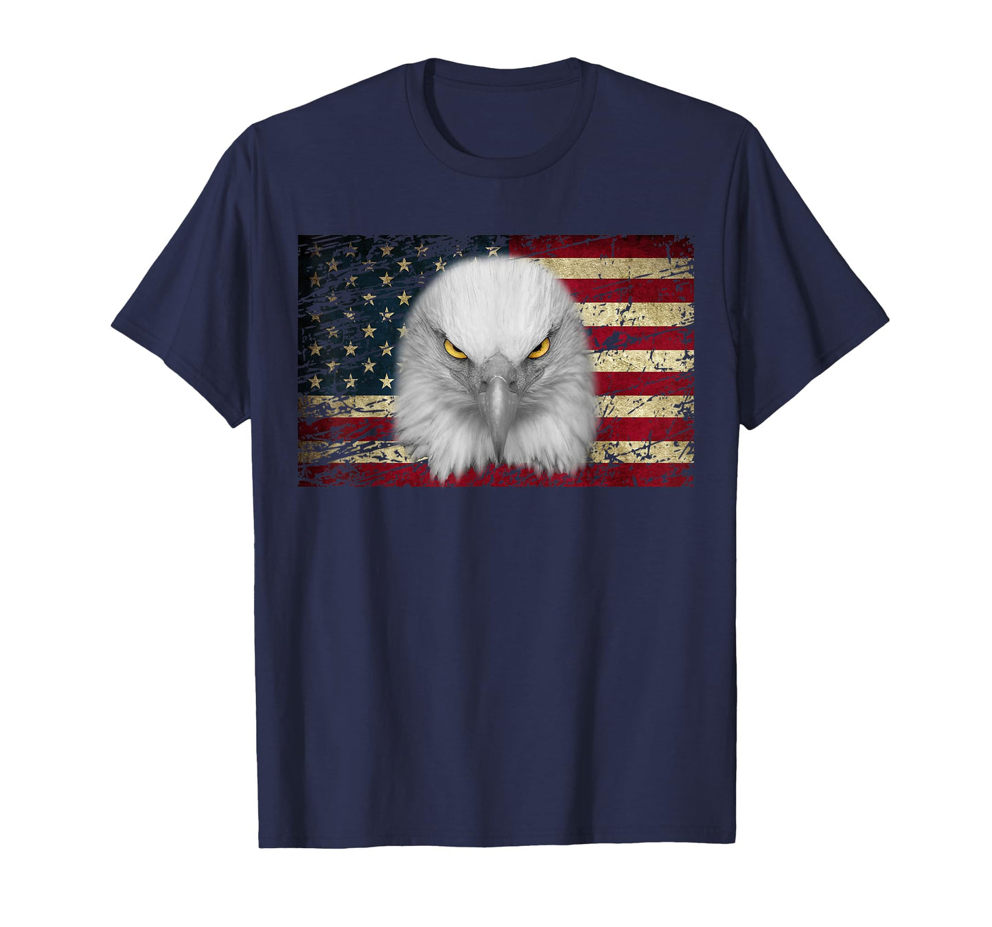 American Bald Eagle Eyes Shirt USA Flag Patriotic Shirt T-Shirt