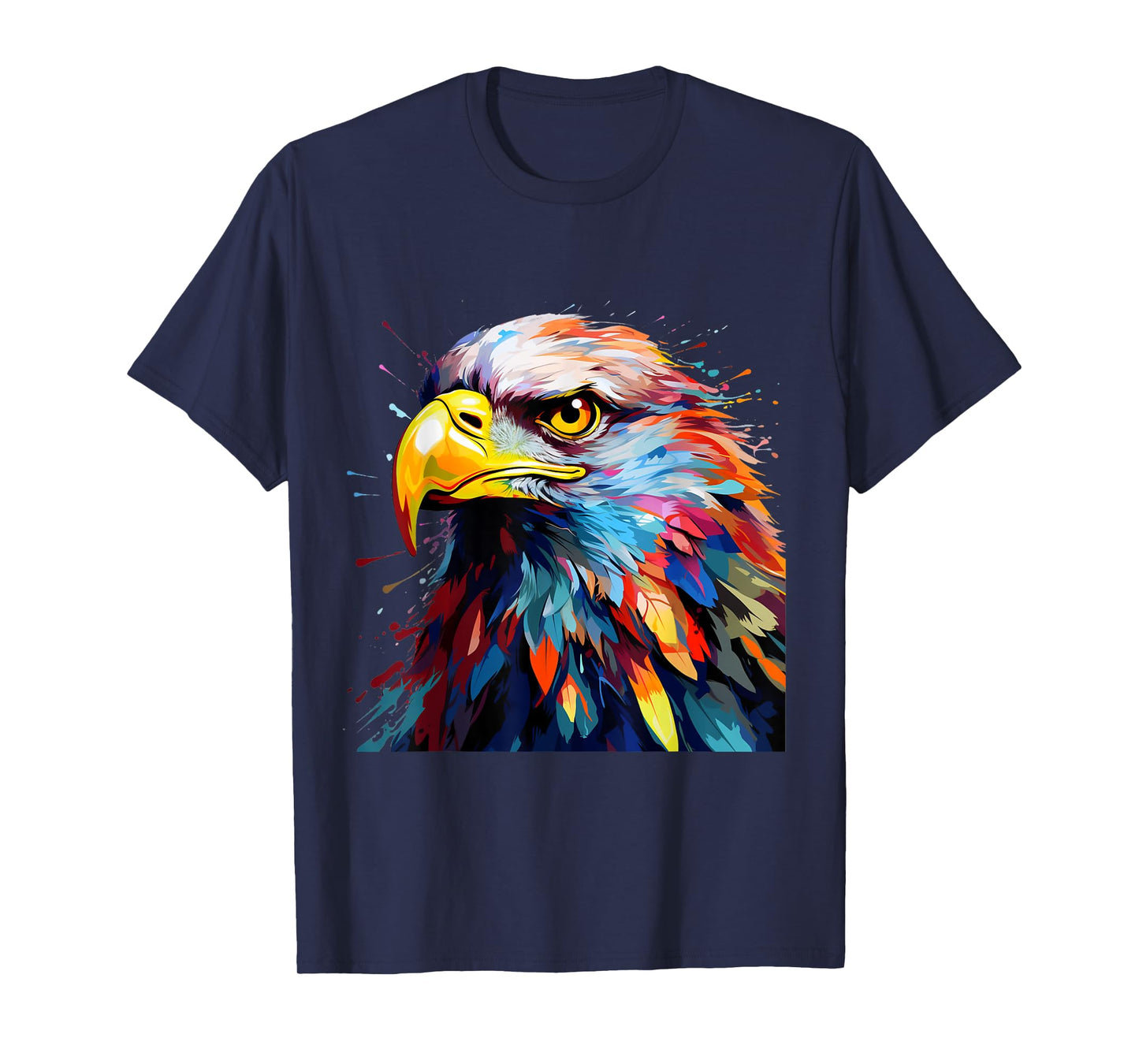 Cool Colorful Eagle Portrait Graphic T-Shirt
