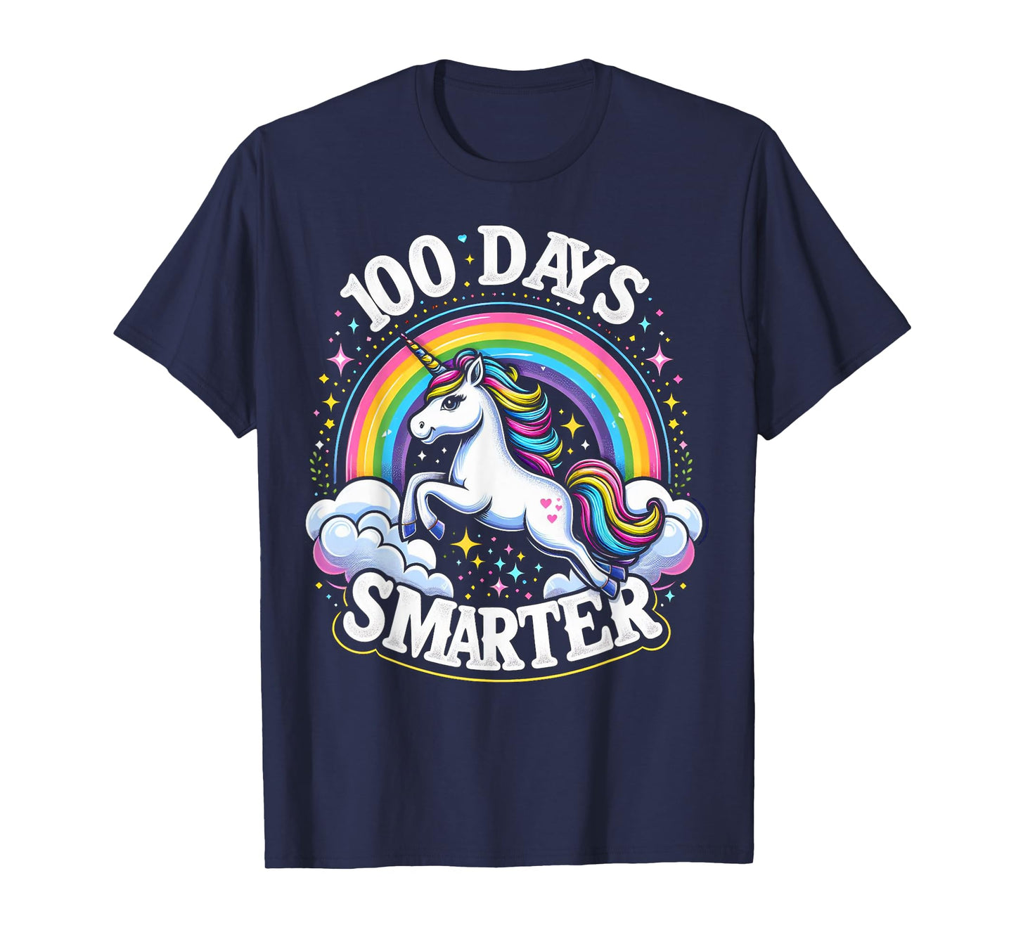 100th Day of School Unicorn 100 Days Smarter Toddler Kids T-Shirt