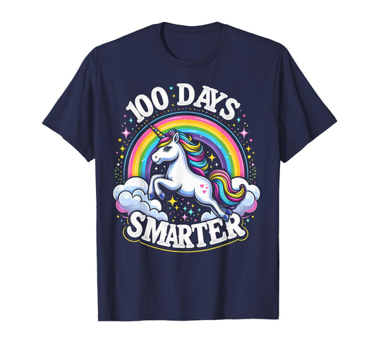 100th Day of School Unicorn 100 Days Smarter Toddler Kids T-Shirt