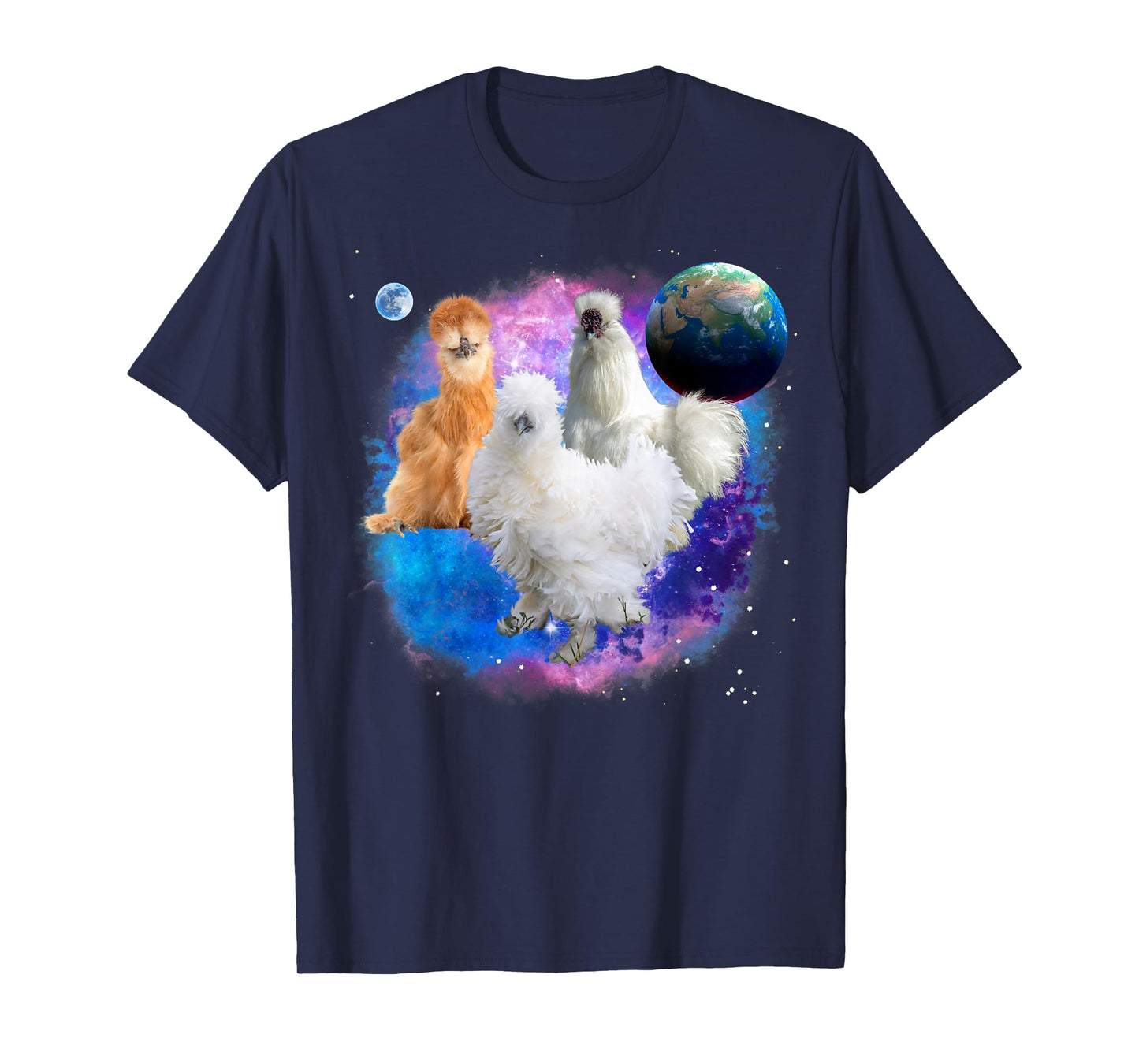 Funny Silkie Chickens in the Galaxy, Silkie Chicken T-Shirt