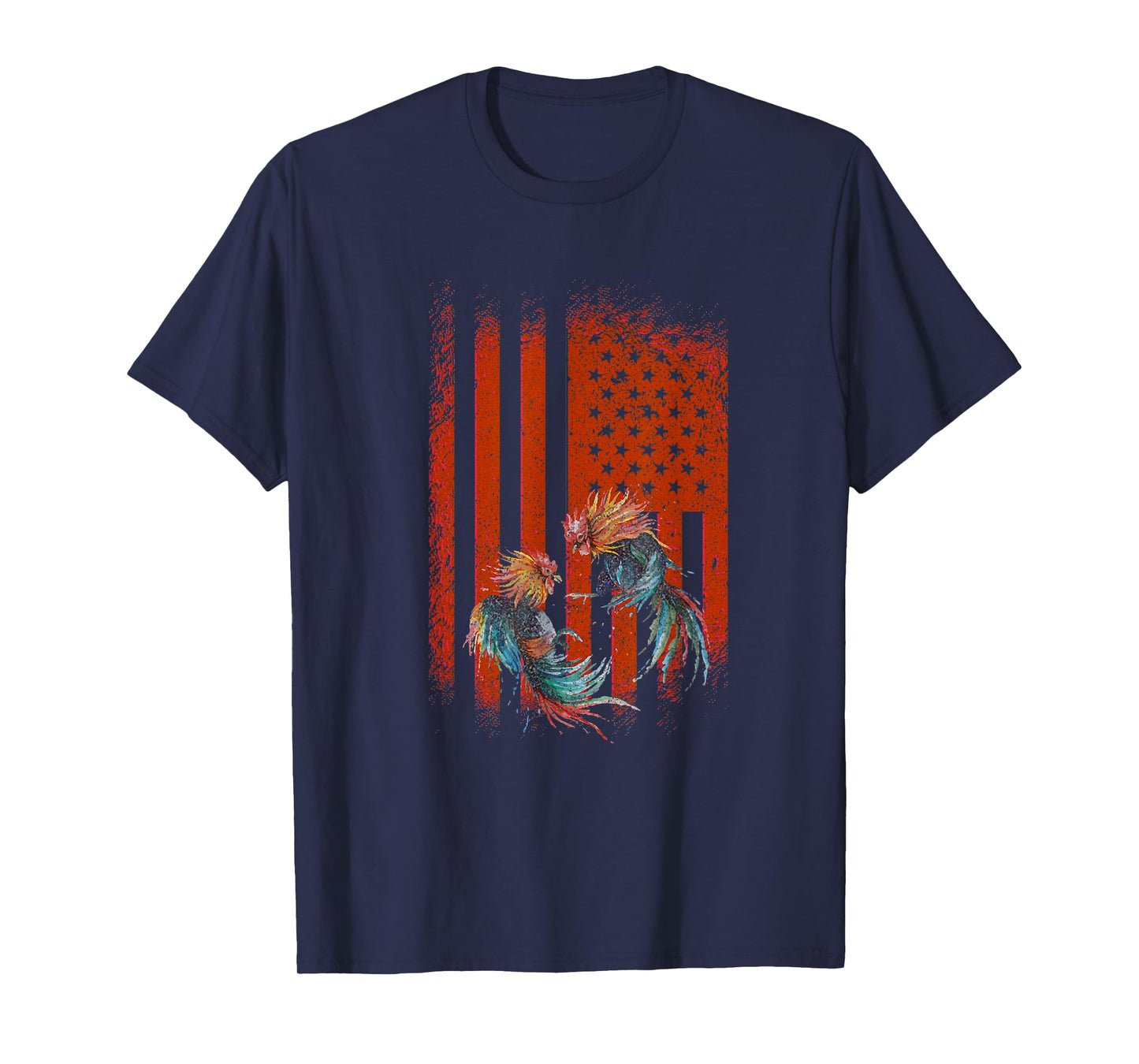 USA American Flag Cockfighter Game Fowl Cockfighting Rooster T-Shirt