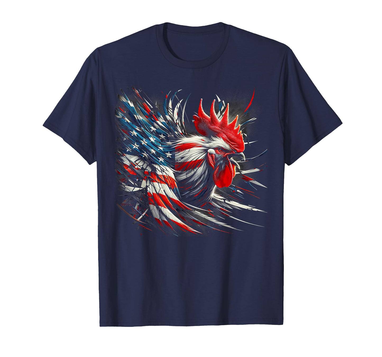 American Flag Rooster Chicken 4th of July Animal T-Shirt