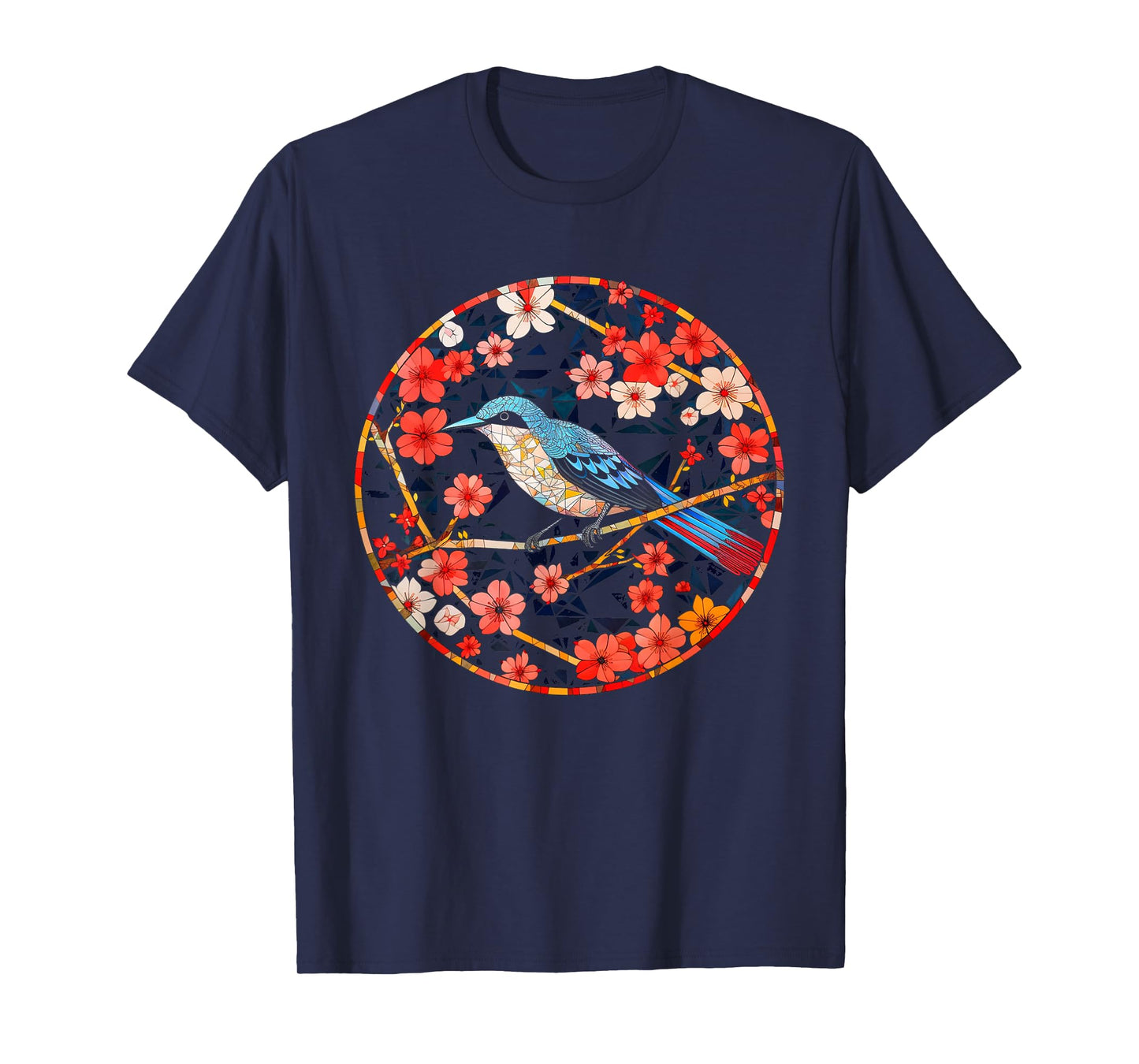 Bird Church Blossom - Bird Motif Art Animal Flowers Bird T-Shirt
