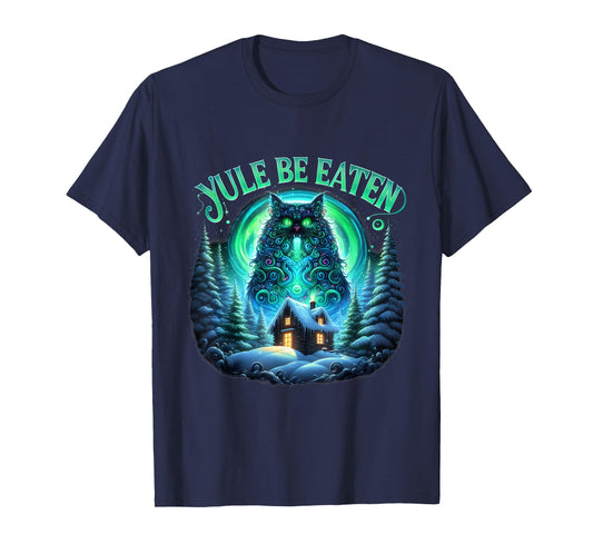 Christmas Cat Yule Be Eaten Yule Jolakotturinn Icelandic T-Shirt for Men Women Kids