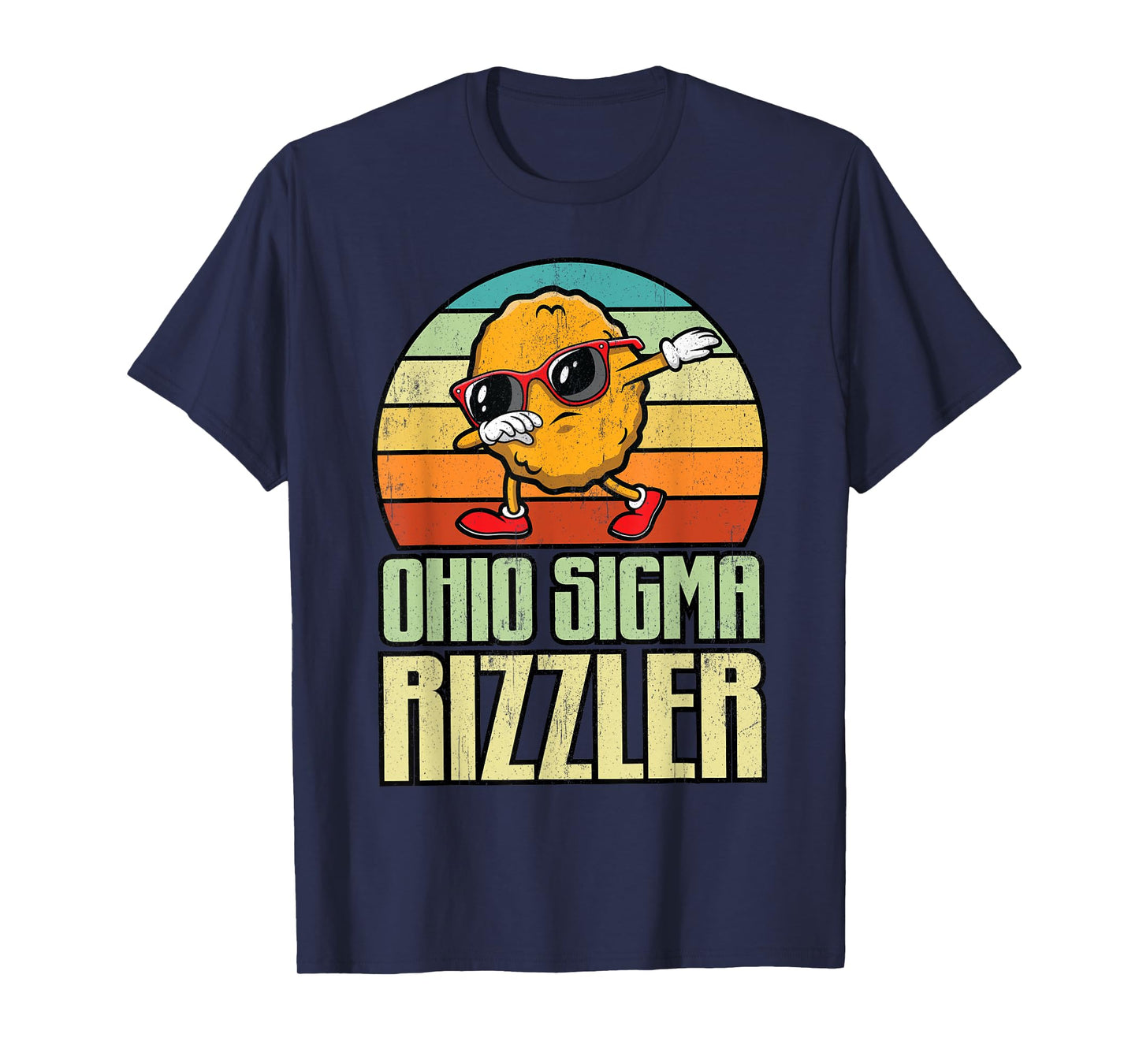 Ohio Sigma Rizzler Chicken Nugget Funny Food Rizz Meme Lover T-Shirt