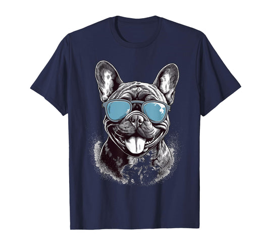 French Bulldog With Sunglasses Men Women Girls Kids T-Shirt
