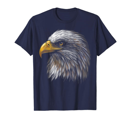 cute bald eagle head black art for lovers eagles birds T-Shirt