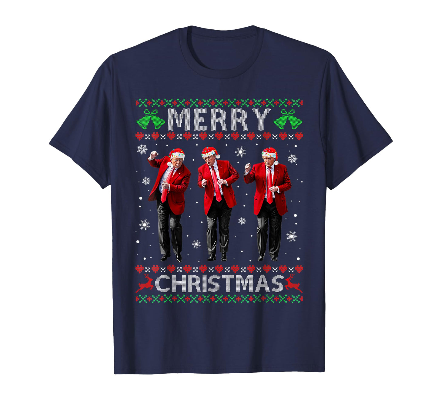 Funny Trump Dance Merry Christmas Ugly Xmas Sweater Pajamas T-Shirt