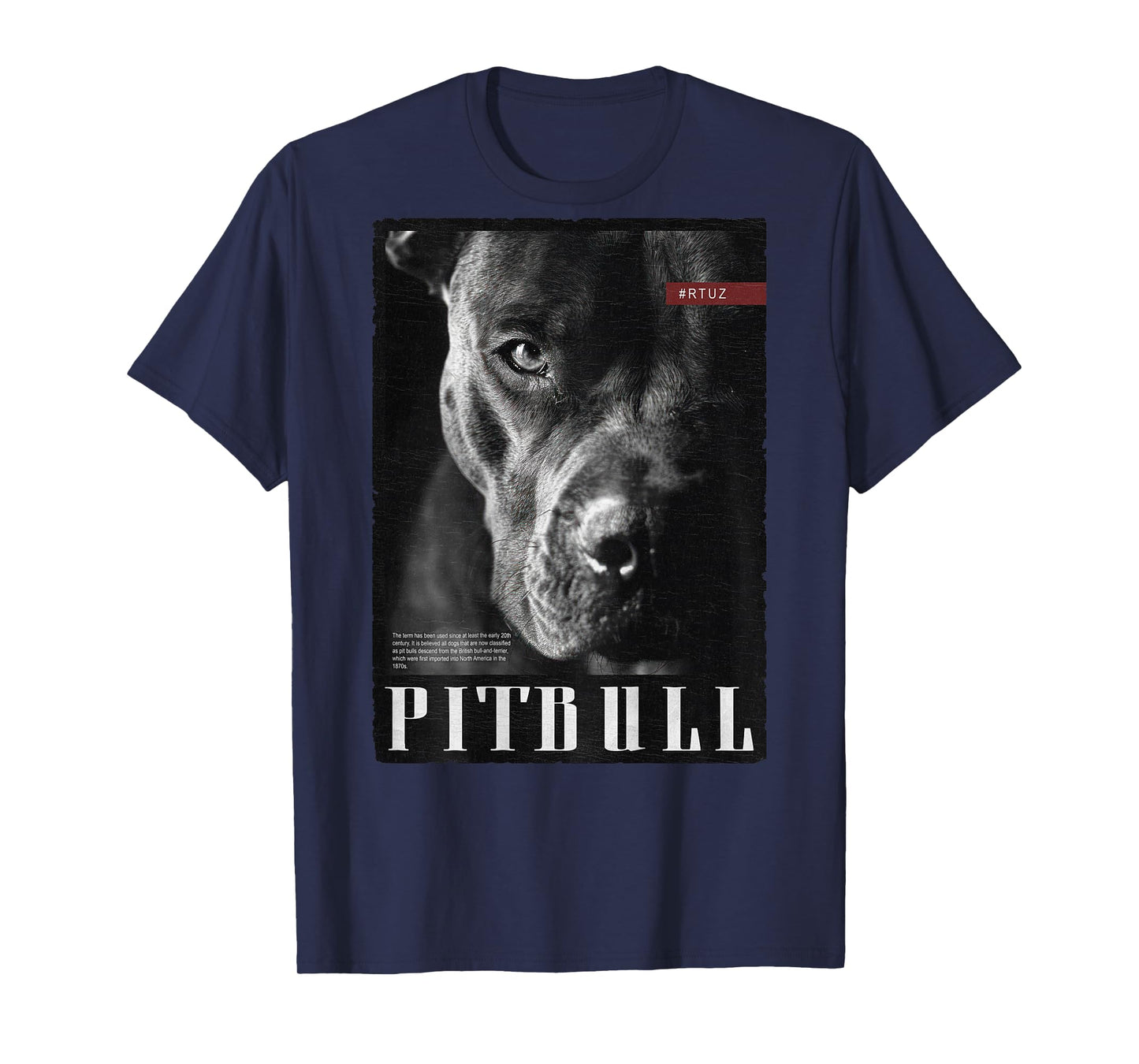 Wild Dog Pit Bull Terrier Portrait Bulldog backprint Pitbull T-Shirt