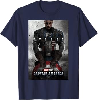 Marvel Studios Captain America Movie Poster T-Shirt