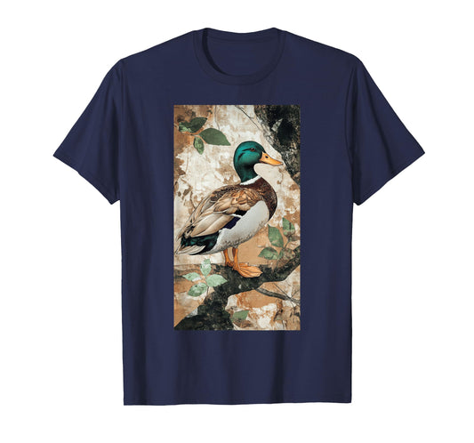 Camouflage Muted Browns Duck art Wildlife Bird T-Shirt