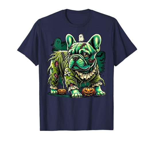 Zombie French Bulldog Halloween Dog Undead Puppy Costume T-Shirt for Men Women