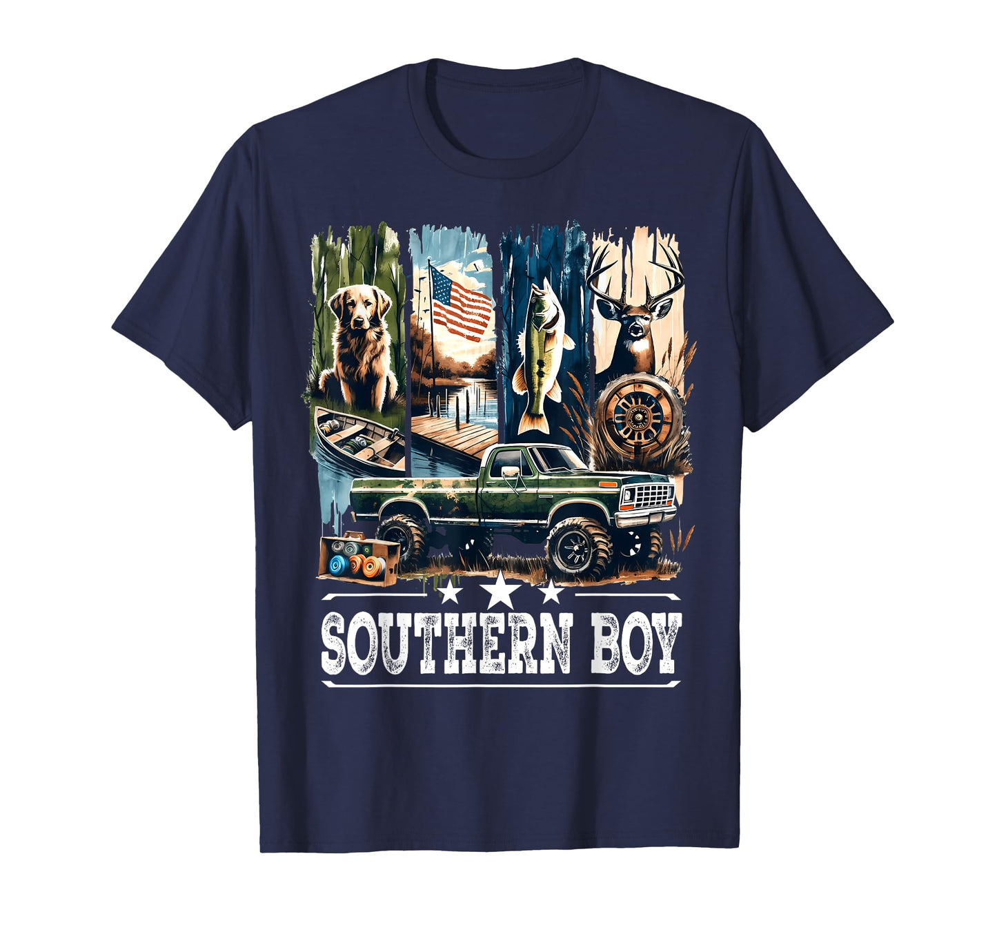 Duck Hunting Lab Dog Mallard Retriever Local Southern Boy T-Shirt