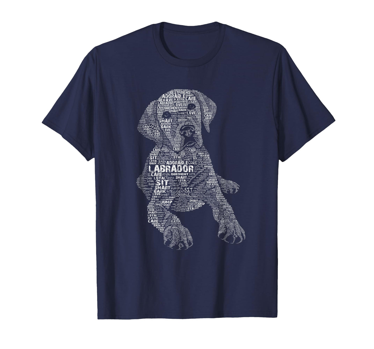 Yellow Chocolate Black Labrador Retriever - Caligram Style T-Shirt
