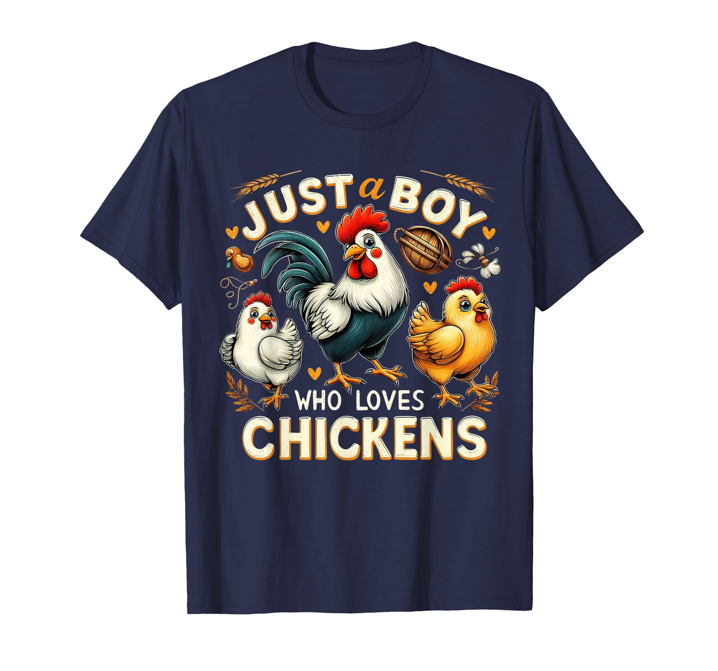 Just a boy who loves Chickens | Farm chicken animal lover T-Shirt