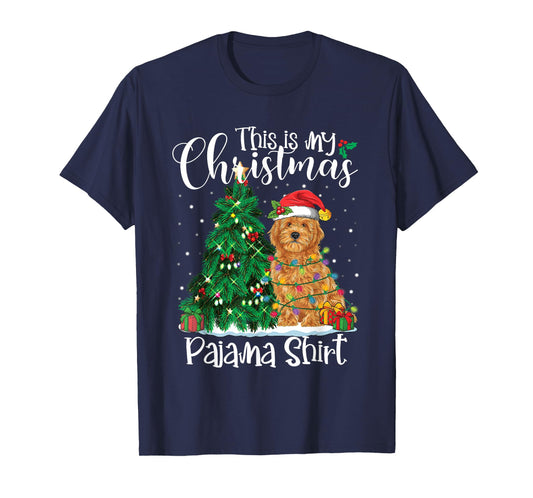This Is My Christmas Pajama Shirt Goldendoodle Lover Dog T-Shirt
