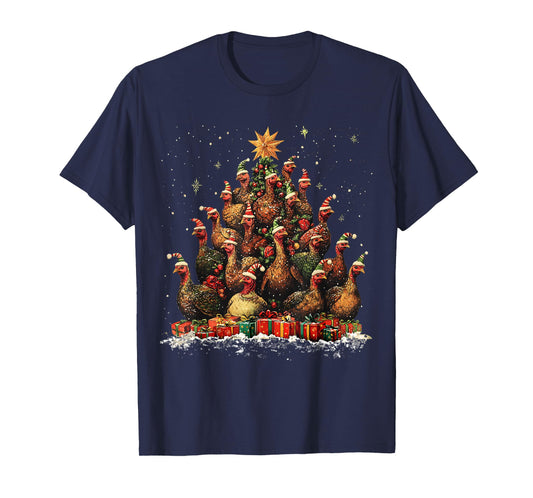 Turkey Christmas Tree Ornament Decor Xmas T-Shirt