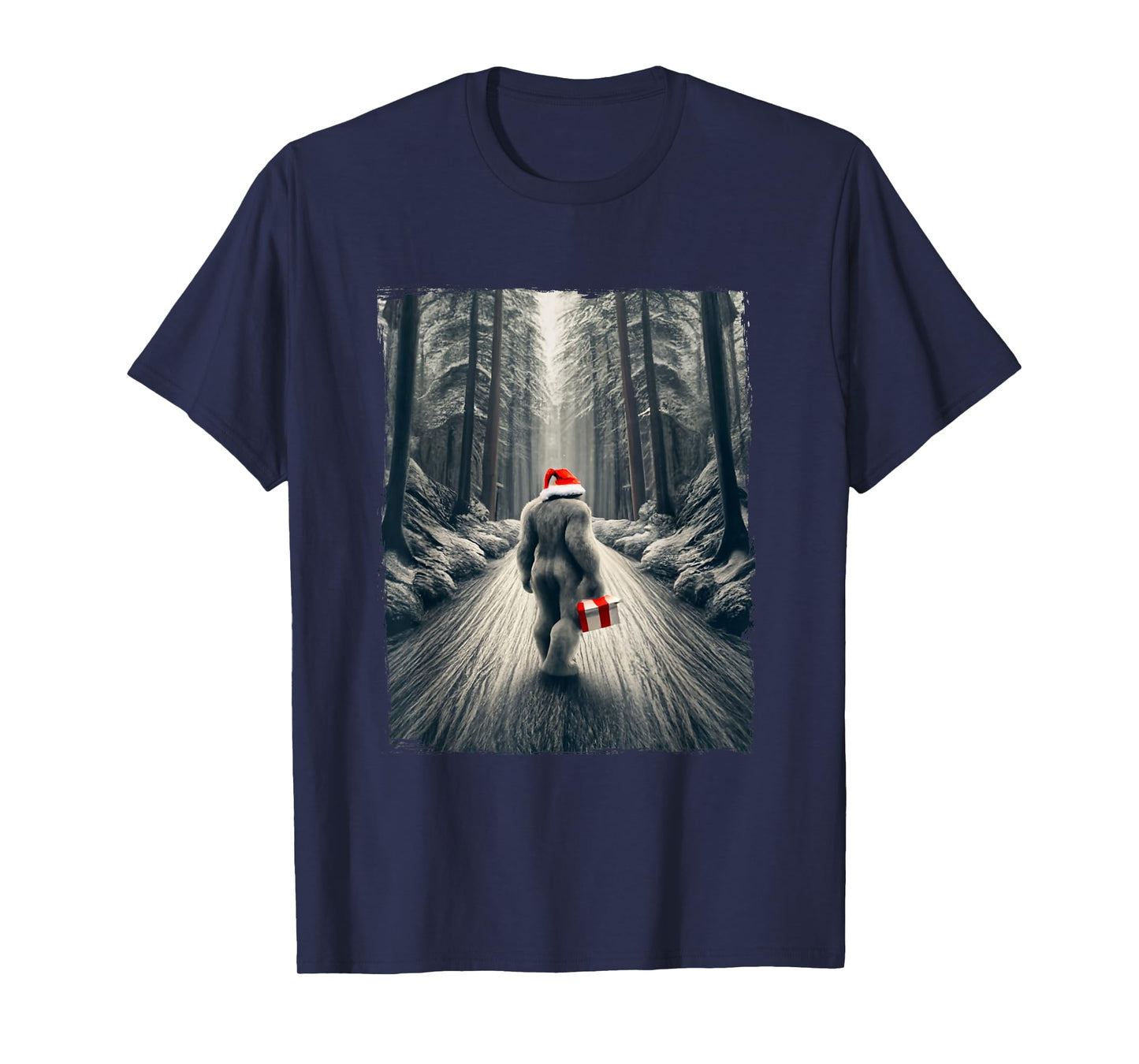 Santa Bigfoot Christmas Sasquatch Believe T-Shirt
