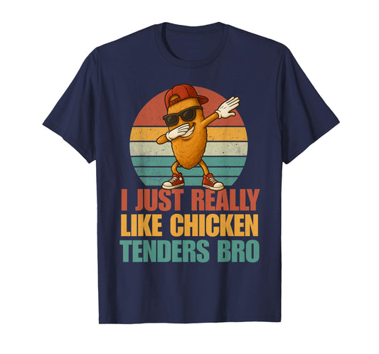 Funny Dabbing Chicken Tenders Bro Boys Kids Retro Fast Food T-Shirt