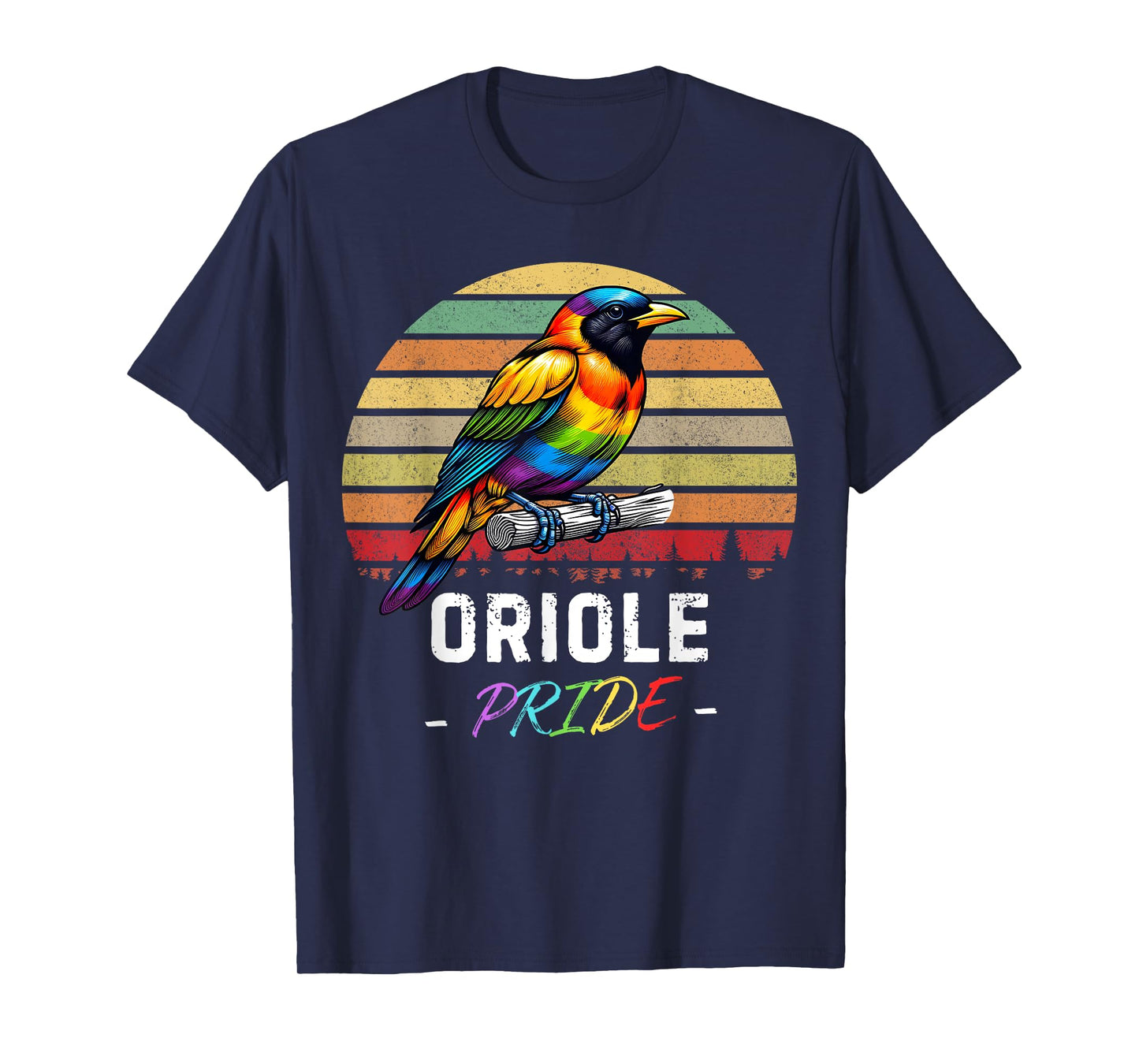 Oriole Bird Pride Day LGBTQ Gay Lesbian Vintage Retro Oriole T-Shirt