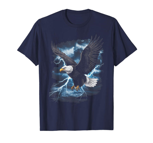Bald eagle Bird Nature Usa Lightning T-Shirt