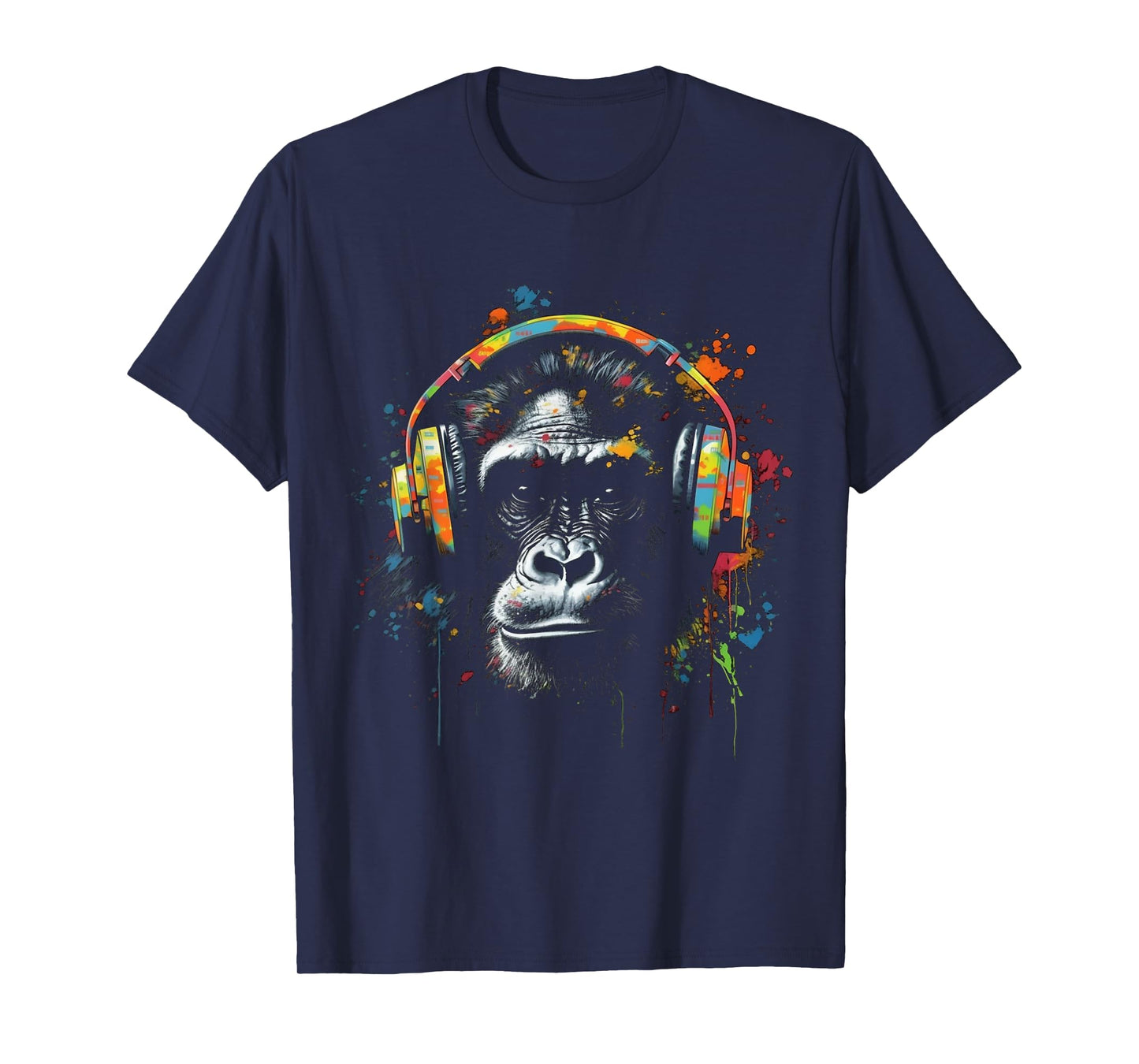 Monkey Music Colourful Musicians Animal Theme Animal Jungle Art Monkey T-Shirt