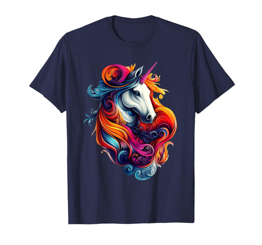 Unicorn Wildlife Unicornlover Nature Colorful Unicorn T-Shirt