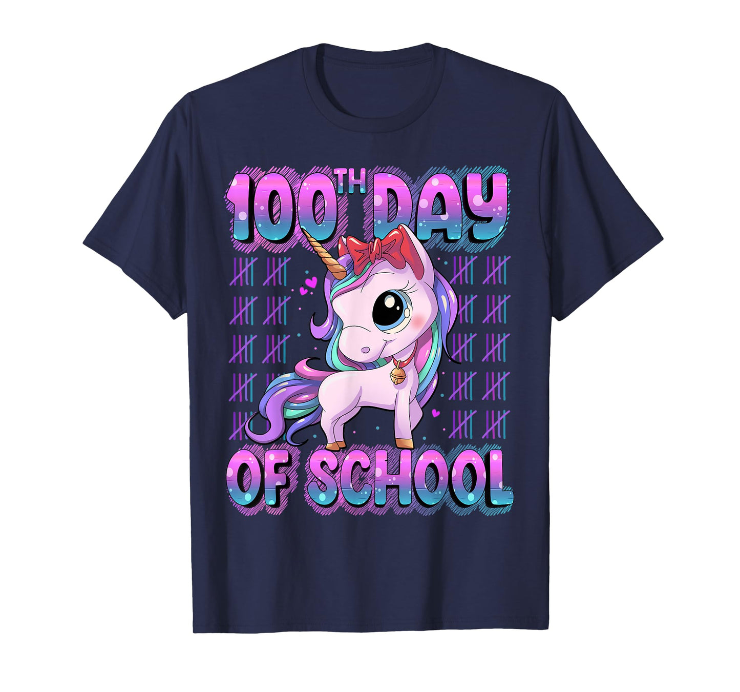 100 Days Of School Shirt Unicorn 100 Days Smarter 100th Day T-Shirt