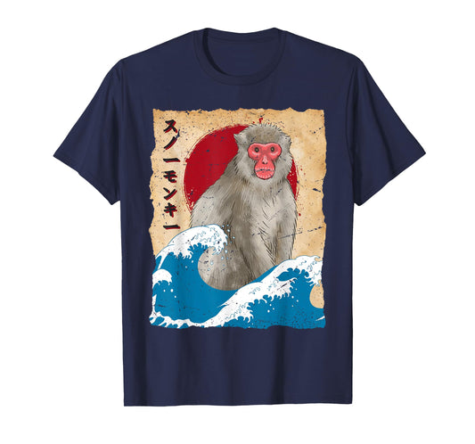 Vintage Japan Art - Japanese Theme Retro Print snow monkeys T-Shirt
