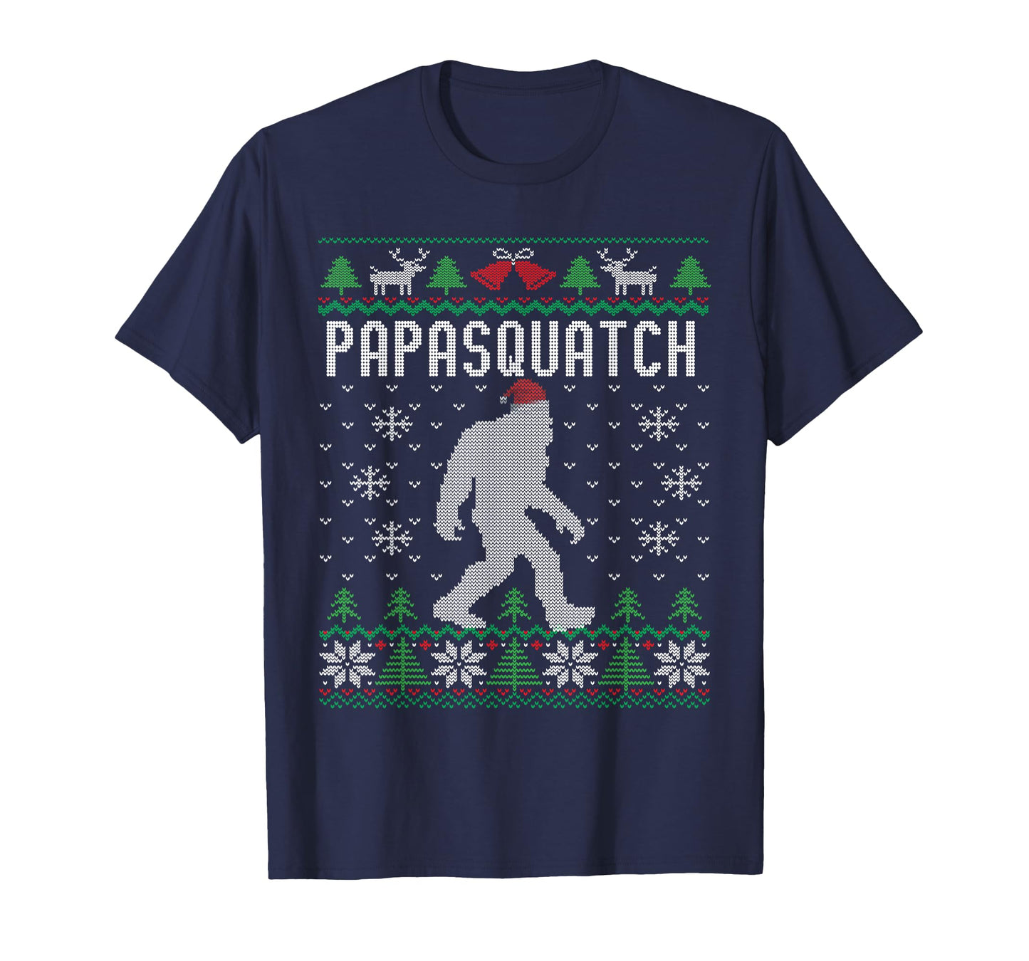 Bigfoot Santa Ugly Christmas Pajamas Dad T-shirt T-Shirt