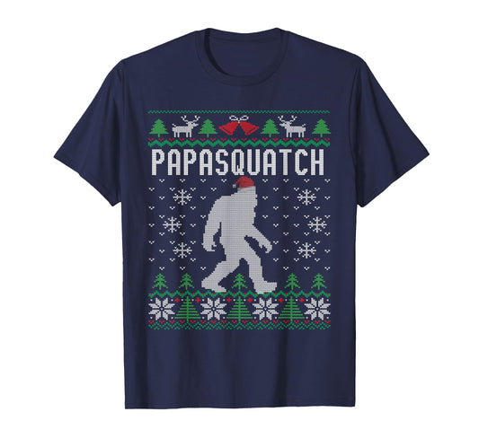Bigfoot Santa Ugly Christmas Pajamas Dad T-shirt T-Shirt