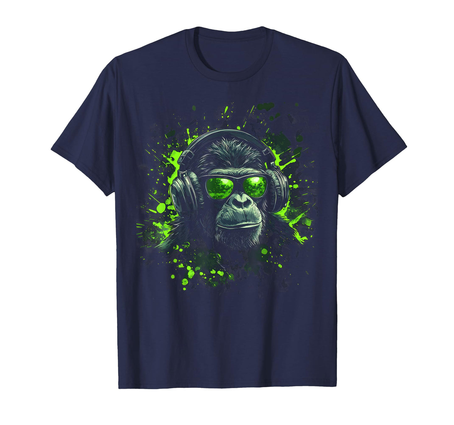 Cool Pop Art Graphic Music Techno Festival DJ Funny Monkey T-Shirt