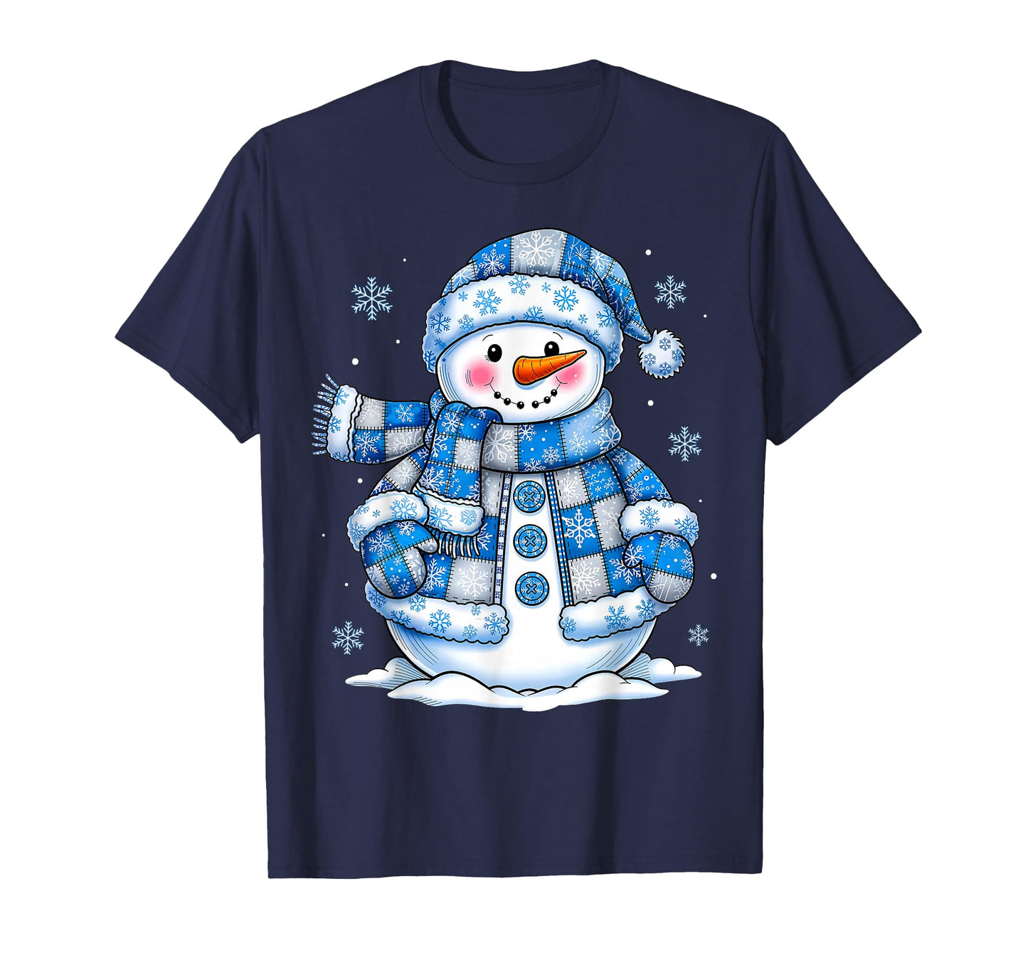 Funny Snowman Snowflake Merry Christmas Xmas Family Holiday T-Shirt