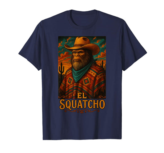 Mexican Sasquatch Sombrero Mountains Bigfoot El Squatcho T-Shirt
