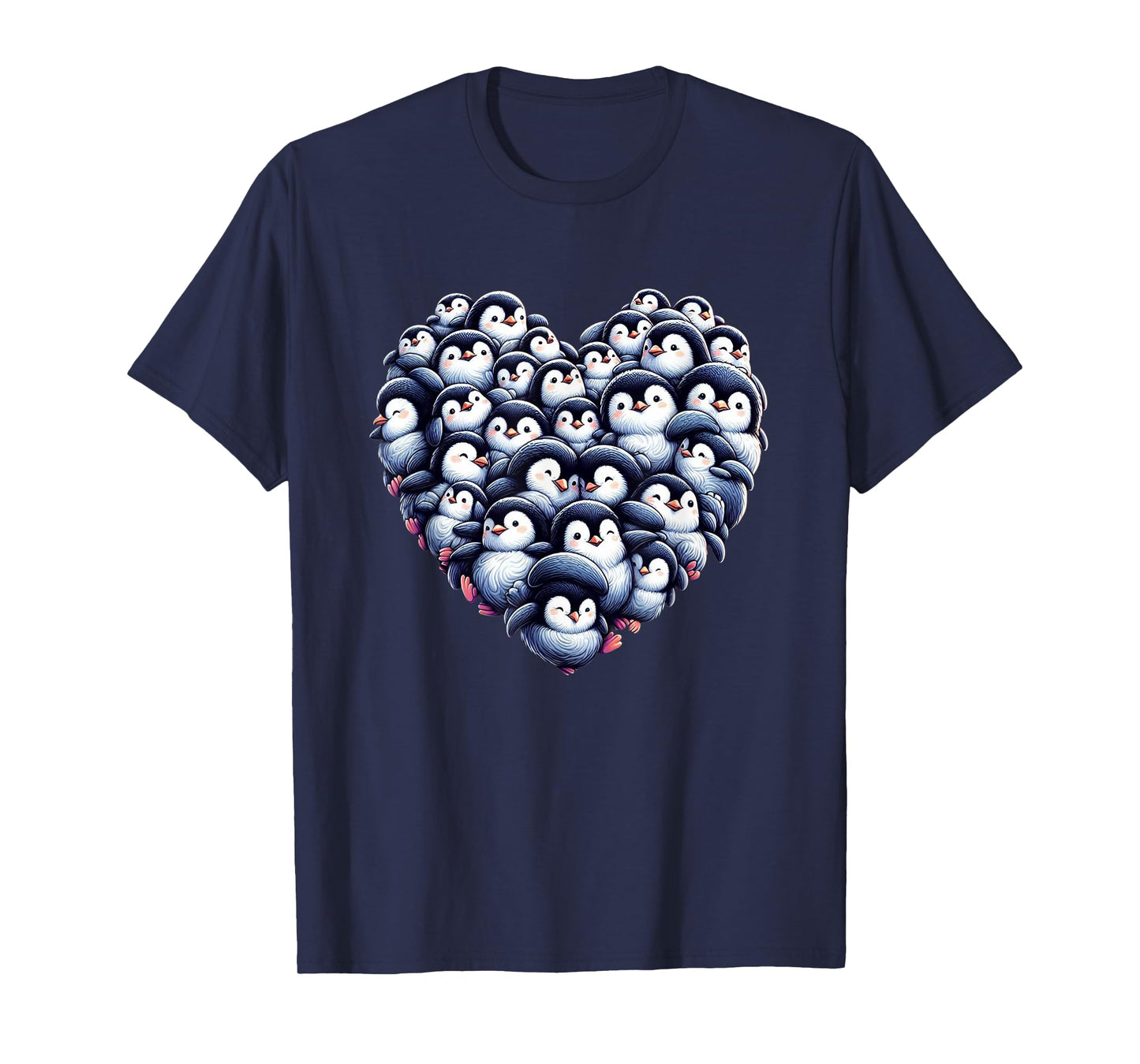 Penguins Love Beautiful Colorful Penguin Art Animal T-Shirt