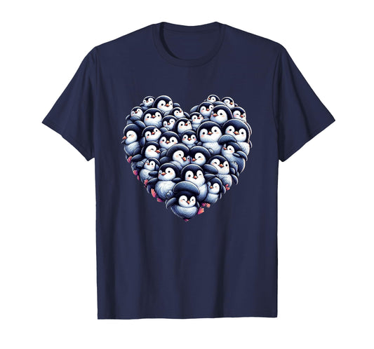 Penguins Love Beautiful Colorful Penguin Art Animal T-Shirt
