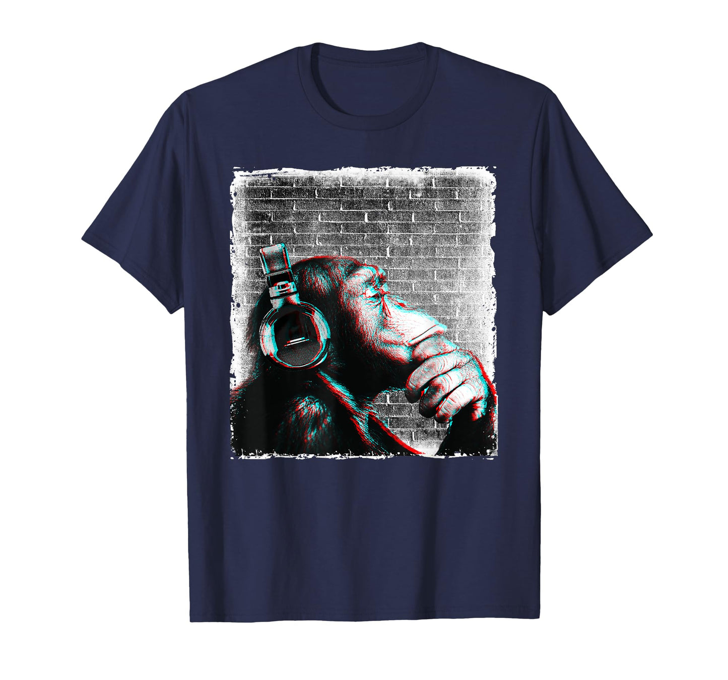 Monkey Chimp WIth Headphones Shirt - Edm Dj Music Lover Cool T-Shirt