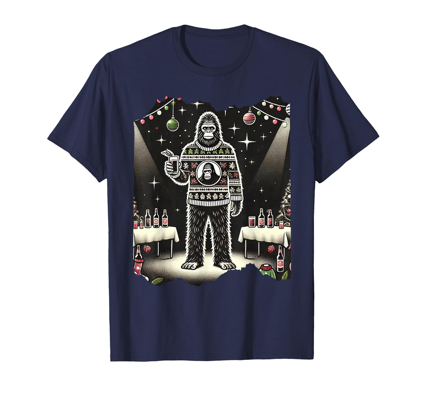 Cute Funny Bigfoot Sasquatch Ugly Christmas Xmas Bigfoot T-Shirt