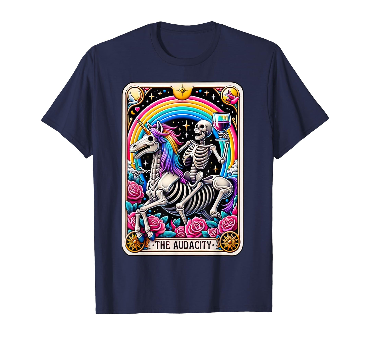 The Audacity Funny Tarot Card Sarcastic Skeleton T-Shirt
